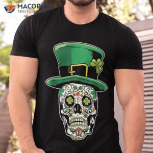 sugar skull happy saint patrick s day gifts of dead t shirt men