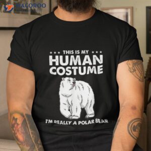 this is my human costume i m really a polar hamms beer t shirt men cool