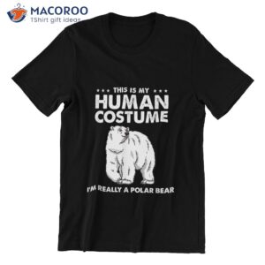 this is my human costume i m really a polar hamms beer t shirt t shirt