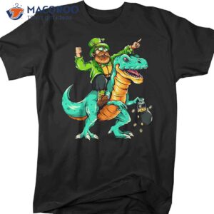 Tyrannosaurus Dinosaur Gift Saint Patricks Irish T-Shirt, St Patrick’s Day Gift Ideas