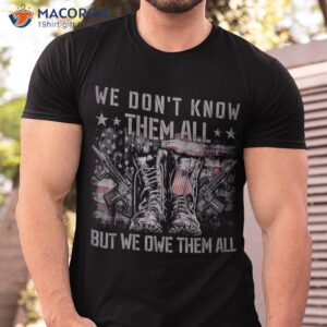 We Don’t Know Them All But We Owe Them All Gift For Retirement Of Father T-Shirt