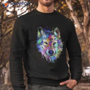 wolf animal face wolf lover shirt sweatshirt