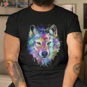 wolf animal face wolf lover shirt tshirt