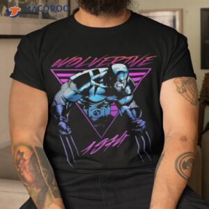 wolverine marvel x men neon retro logan shirt tshirt