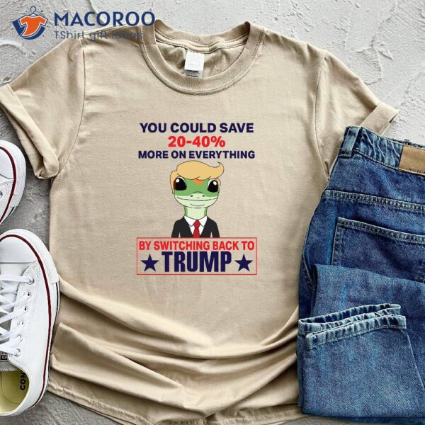 You Could Save 20-40% More On Everything By Switching Back To Trump Shirt