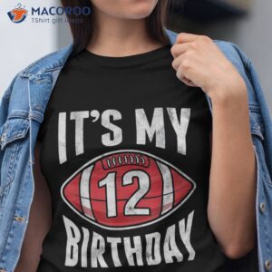 12 Years Old American Football 12th Birthday Boy Retro Style Shirt