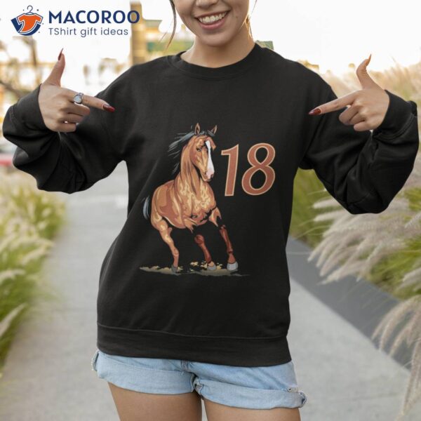 18th Birthday Horse Gifts Shirt For 18 Year Old Equestrian