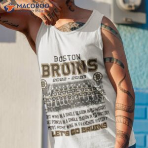 2023 boston bruins lets go bruins most home wins in franchise history shirt tank top 1