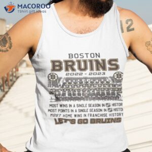 2023 boston bruins lets go bruins most home wins in franchise history shirt tank top 3