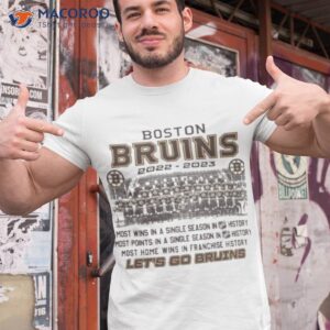 2023 Boston Bruins let’s go Bruins most home wins in franchise history shirt