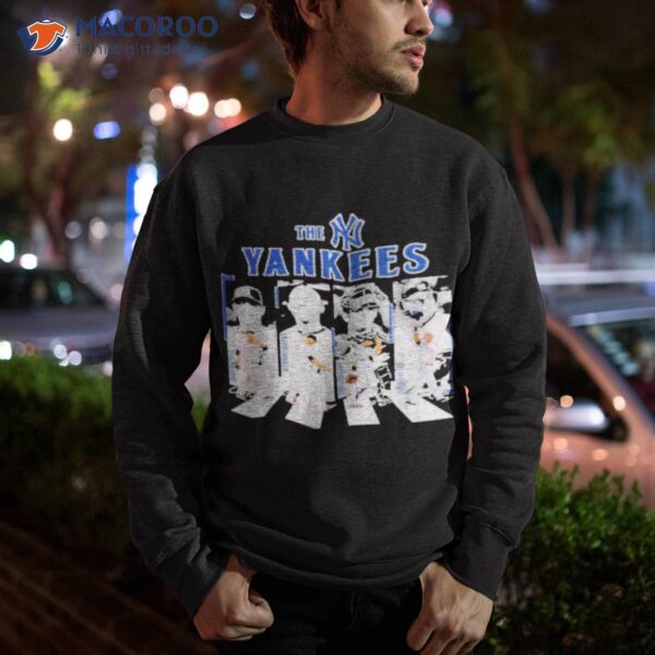 2023 the yankees andy pettitte mariano rivera jorge posada and derek jeter abbey road signatures shirt