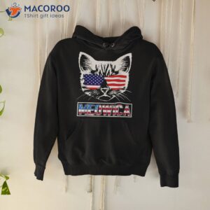 4th of july american flag cat lovers meowica shirt hoodie
