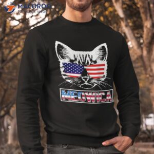 4th of july american flag cat lovers meowica shirt sweatshirt