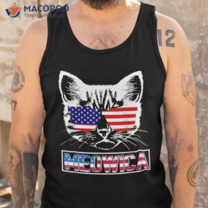 4th of july american flag cat lovers meowica shirt tank top