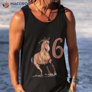 6th birthday horse gifts shirt for 6 year old equestrian tank top