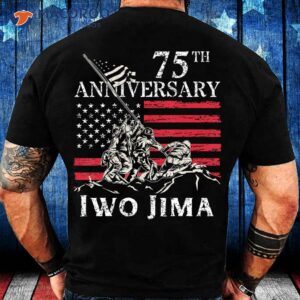 75th Anniversary Iwo Jima Wwii Veteran Us Flag Patriotic Shirt