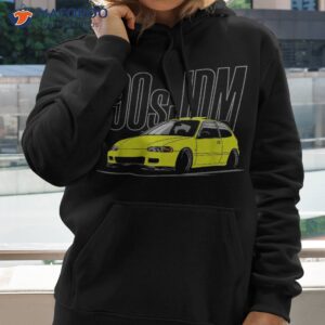 90s jdm yellow eg car graphic shirt hoodie 2