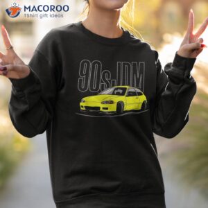 90s jdm yellow eg car graphic shirt sweatshirt 2