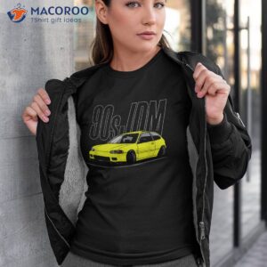 90s jdm yellow eg car graphic shirt tshirt 3