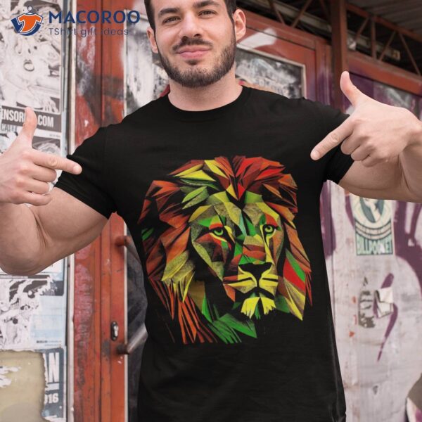 African Lion Freedom Art Black History American Juneteenth Shirt