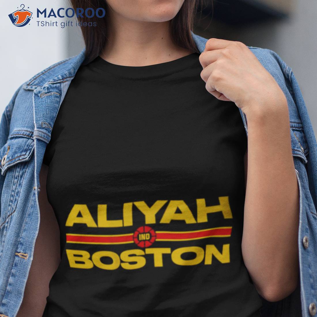 Aliyah Boston Text Stack Shirt Aliyah Boston Text Stack Shirt