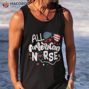 all american nurse 4th of july patriotic usa flag nursing shirt tank top