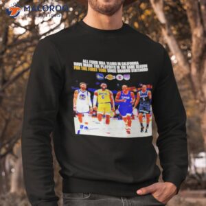 all you nba teams in california have made the playoffs in the same season for the first time shirt sweatshirt