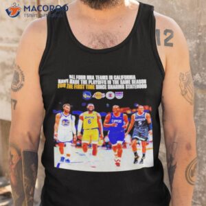 all you nba teams in california have made the playoffs in the same season for the first time shirt tank top