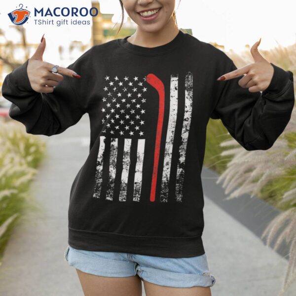 American Flag Hockey Usa Patriotic Gift Shirt