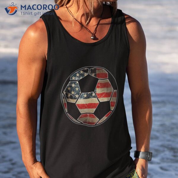 American Flag On Soccer Ball Shirt – Tee