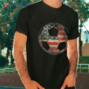 American Flag On Soccer Ball Shirt – Tee