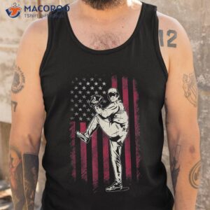 american flag pitcher baseball apparel shirt tank top