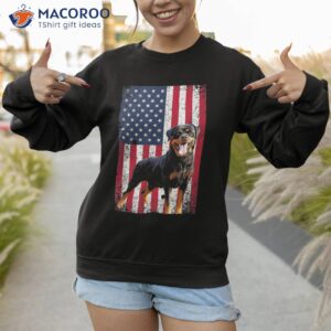 american flag rottweiler dog lover funny 4th of july shirt sweatshirt