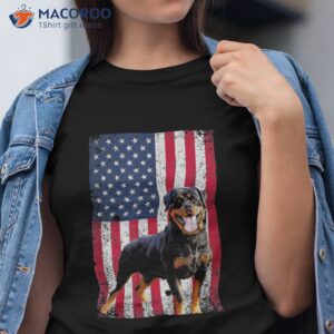 american flag rottweiler dog lover funny 4th of july shirt tshirt