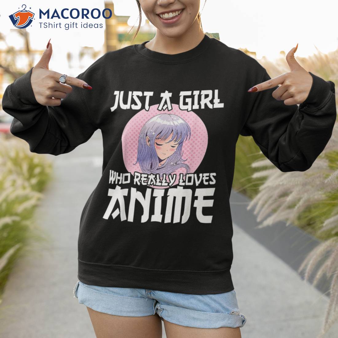 Anime Girl Merch Otaku Gift Just A Girl Who Anime Shirt