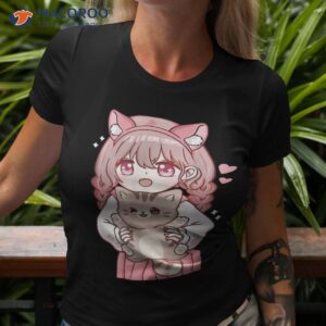 anime girl with cat kawaii lover otaku shirt tshirt 3
