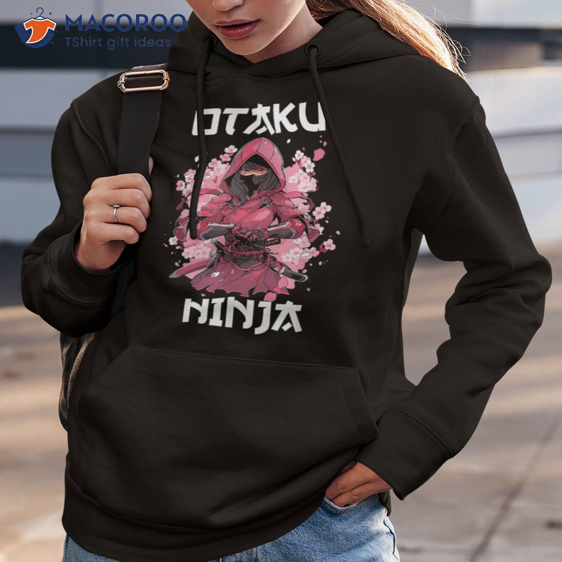 Anime Otaku Ninja Female Ninja Japanese Cherry Blossoms T Shirt