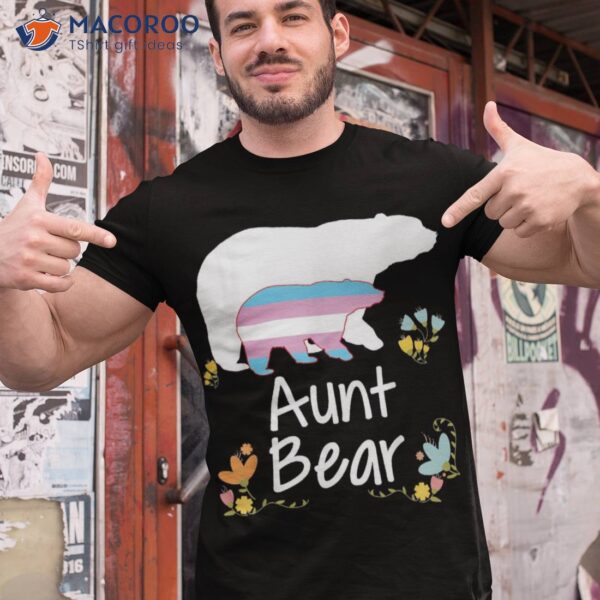 Aunt Lgbt Bear Transgender Rainbow Gay Lesbian Pride Shirt