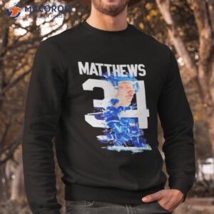 auston matthews 34 toronto maple leafs autographed signature shirt sweatshirt