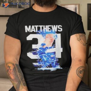 auston matthews 34 toronto maple leafs autographed signature shirt tshirt