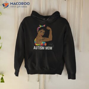 Autism Awareness Strong Mom Afro Mother Black Gift Shirt