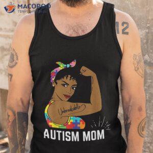 autism awareness strong mom afro mother black gift shirt tank top 1