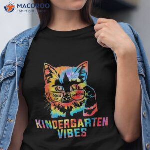 Back To School Teachers Cat Kindergarten Vibes Kid Shirt