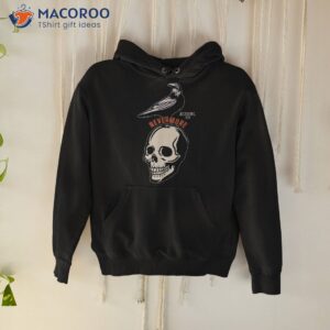 baltimore maryland crow birds skull nevermore hardcore logo t shirt hoodie