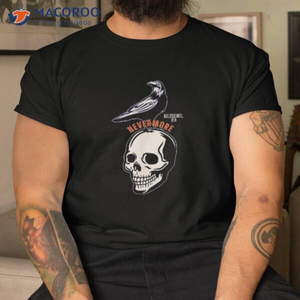 Baltimore Maryland Crow Birds Skull Nevermore Hardcore Logo T-Shirt