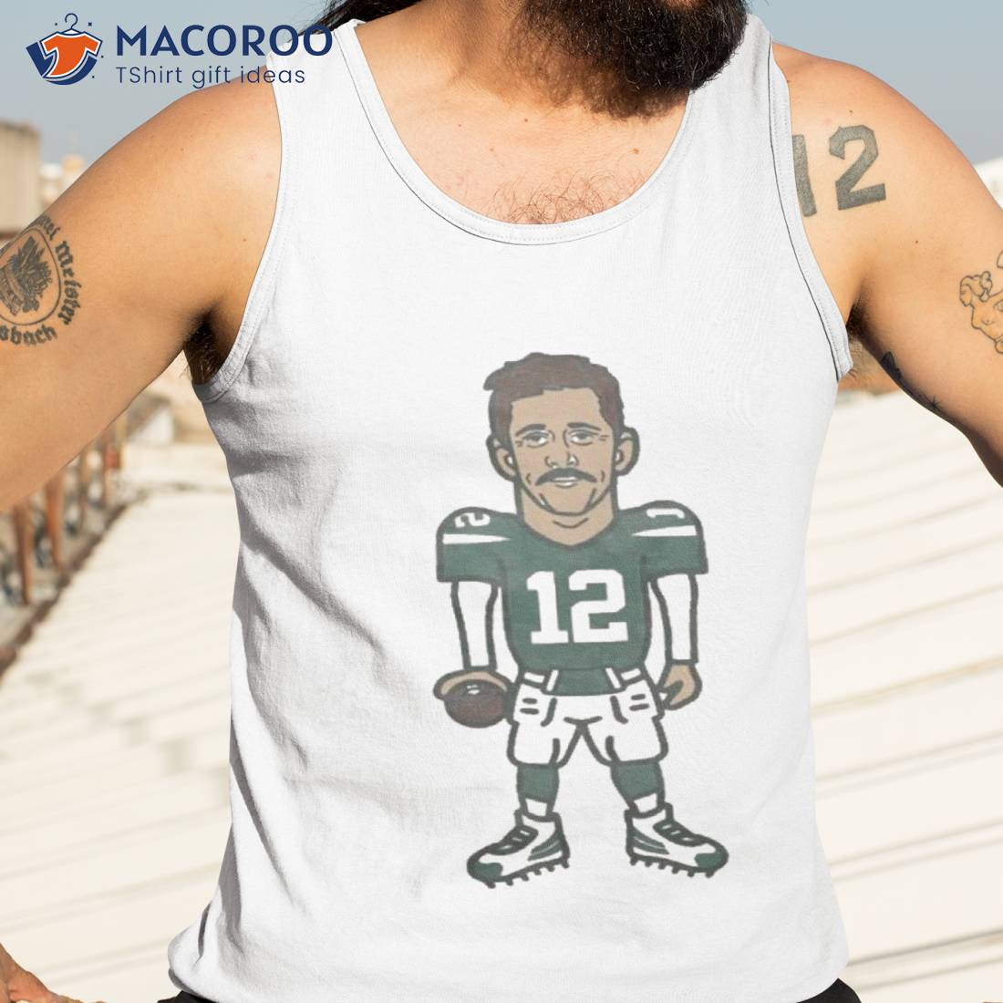 aaron rodgers white shirt