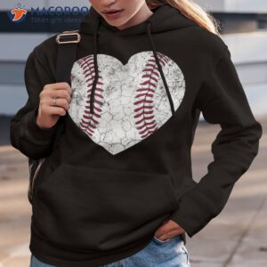 baseball heart shirt cute mom dad softball gift hoodie 3