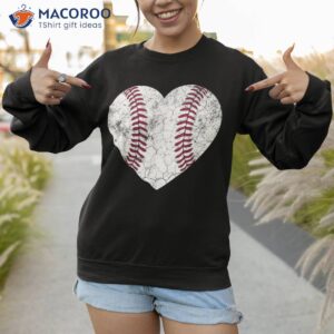 baseball heart shirt cute mom dad softball gift sweatshirt 1