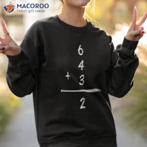 baseball math 6 4 3 2 double play cute t shirt softball game sweatshirt 2