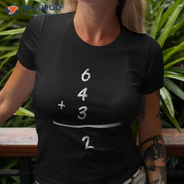 Baseball Math 6 4 3 2 Double Play Cute T Shirt Softball Game